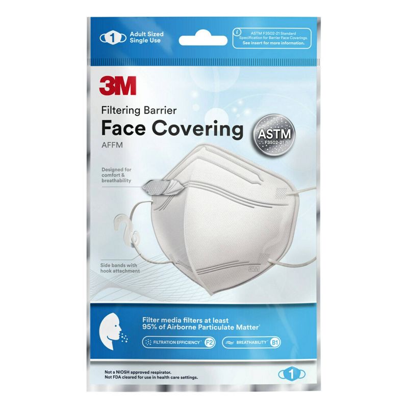 3M Filtering Barrier Face Covering - One Size, 1 of 8