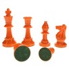 WE Games Color Bright Plastic Staunton Tournament Chess Pieces with 3.75 in. King - Half Chess Set of Chess Pieces Only, Orange - 2 of 4