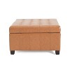 CAVINAS Modern Pull-Open Top Square Ottoman Bench with Storage,Waffle Button Tufted Ottoman for Living Room,Bedroom - 3 of 4