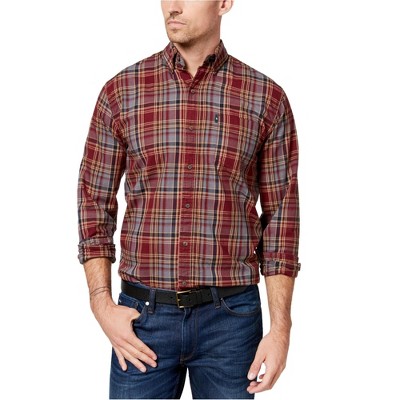 G.H. Bass & Co. Mens Plaid Button Up Shirt