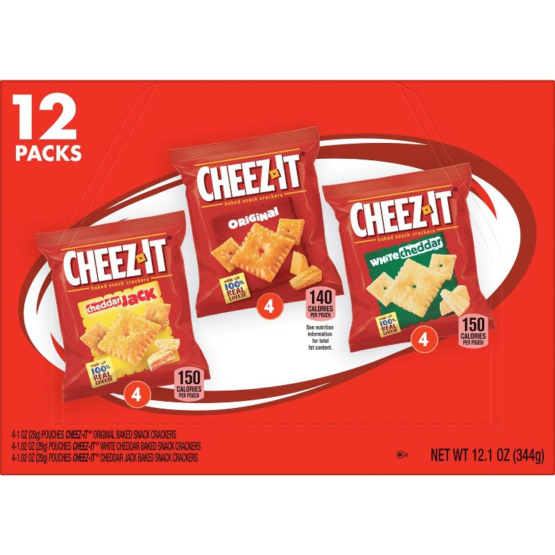 Cheez-It Baked Snack Crackers Variety Pack 12ct, 6 of 9