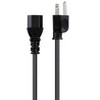 Monoprice Power Cord - 8 Feet - Black | NEMA 5-15P to IEC-320-C13, 18AWG, 10A, SVT, 125V - 2 of 4