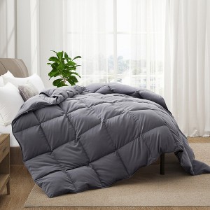 Peace Nest All-Season Medium Warmth Solid Pattern Duvet Insert White Goose Feather Comforter - 1 of 4
