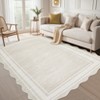 Washable Modern Bordered Non Slip Area Rugs for Living Room Dining Room, Low Pile Geometric Carpet for Home Office - 2 of 4