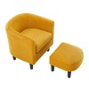 NicBex Corduroy Oversized Accent Chair with Ottoman and Plywood Frame,Modern Chair and Ottoman Sets for Bedroom,Reading Room - 3 of 4