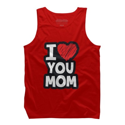 Men's Design By Humans I Love You Mom Heart By solon2020 Tank Top