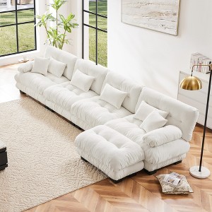 Christopher Knight Home Kelly Modular Chenille Upholstery 173.2" Sectional Sofa with Ottomans - 1 of 4