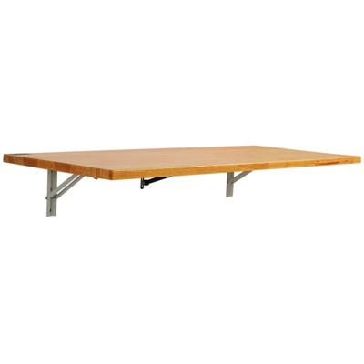 Munora Wall Mounted Folding Table, 47.24" x 19.69" Drop Leaf Floating Desk with Heavy-Duty Iron Bracket