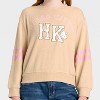 Girls' Hello Kitty London Floral Patch Chenille Sweater - Beige - 2 of 4