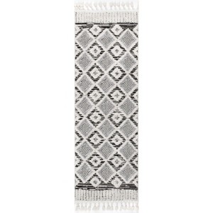 Nuloom Journey Shaggy Checkered Tiles Tassel Indoor Area Rug - 1 of 4