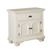 Aiden Cottage 1-Drawer Nightstand with Cabinet Door Chestnut - Picket House Furnishings: Bun Feet, Chevron Veneers, Brass Hardware - 2 of 4
