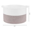 REGALWOVEN Woven Shelf Closet Storage Basket for Blankets Clothes Shoes with Handles - 2 of 4