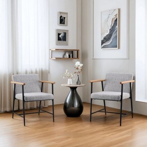 Christopher Knight Home Quinn Modern Wood and Metal Dining chair (Set of 2) - 1 of 4