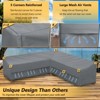 Akefit V-Shaped Patio Sectional Sofa Cover Waterproof Windproof Outdoor Furniture Protector Gray with Vents - 4 of 4