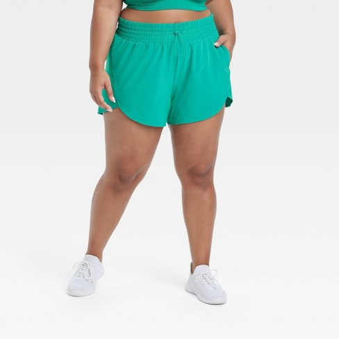 Women s Active Light High rise Shorts 3 All In Motion Green 3x Target