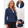 Allegra K Women's Long Sleeve Button Down Office Work Blazers - 2 of 4