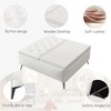 35" Large Square Storage Ottoman Bench, Lift Top Upholstered Coffee Table With Large Storage Capacity, Metal Legs, Oversized Footrest For Room - 4 of 4