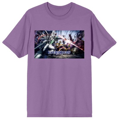 Edens Zero Fight Scene With Monsters Crew Neck Short Sleeve Lavender ...