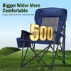 Captiva Designs Heavy Duty XL Camping Chair with Headrest, Cup Holder & Side Pocket, 500 lbs Capacity - 2 of 4