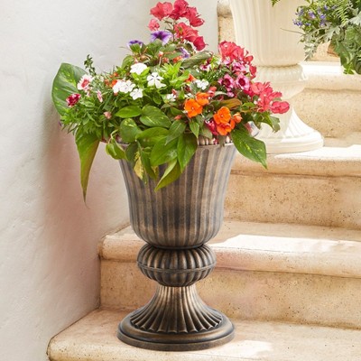 BrylaneHome Traditional Embry Plastic Urn Planter