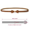 Allegra K Women's Skinny Waist Belt Metal Bow-knot No Buckle Thin Belt 1 Pc - 3 of 4