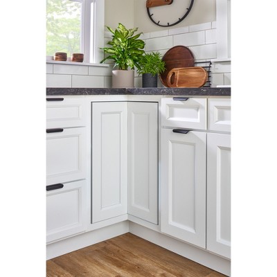 Rev-A-Shelf 28" Pie-Cut Dual Tier Lazy Susan Organizer for Corner Wall Kitchen Cabinets, Plastic Home Rotating Storage Shelves, White, 2942-28-11-1 — фото 2