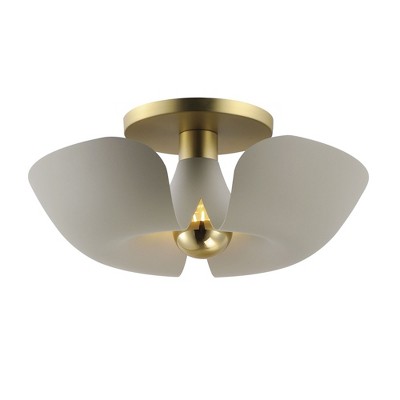 Maxim Lighting Poppy 1 - Light Flush Mount in  Silver Gold/Satin Brass