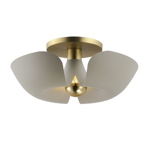 Maxim Lighting Poppy 1 - Light Flush Mount in  Silver Gold/Satin Brass - 1 of 1