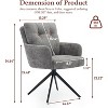 DYHOME Dining Chairs Set of 6, Mid Century Modern Swivel Dining Chairs with Arm, Upholstered Accent Chair for Kitchen Dining Living Room - 2 of 4
