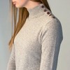 Hope & Henry Womens' Mock Neck Sweater Dress with Button Detail - 2 of 4