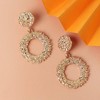 SOHI Women's Silver Corroded Drop Earrings - 2 of 3