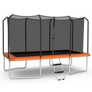 Costway 8 x 14 FT Rectangular Recreational Trampoline W/ Safety Enclosure Net Ladder Outdoor - 1 of 4