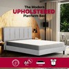Full Size Upholstered Platform Bed with Tufted Headboard for Bedroom - 2 of 4