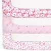 The Peanutshell Mini Crib, Playard Sheets, 3 Pack, Daisy | Pink, Mauve - 4 of 4