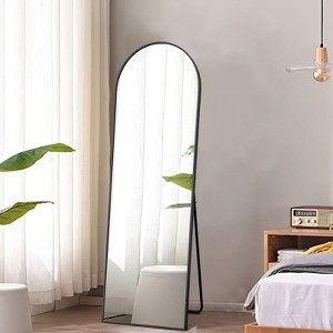 PexFix Full Length Arched Free Standing Body Mirror Metal Framed Wall Mirror Large Floor Mirror - 1 of 4
