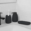 Black rubber plastic ribbed soap pump - 3 of 4