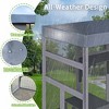 Angel Sar 70'' Outdoor Cat Enclosure with Waterproof Roof, Large Catio with 2 Houses & 7 Platforms, Rust-Proof Wire Pet Cage - 4 of 4