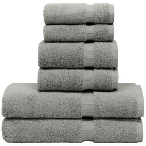 BC BARE COTTON Luxury Hotel & Spa Quality, Quick Dry 100% Turkish Cotton, 700 GSM, 2-Bath Towel, 2-Hand Towel, 2-Washcloth - 6 Piece - 1 of 1