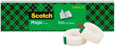 Scotch 810 Magic Tape, 0.75 X 1000 Inch, Matte Clear, Pack Of 10 : Target