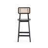 Manhattan Comfort Set of 2 Versailles Wood Counter Height Barstools Black/Natural: Ash Frame, Matte Finish, No Assembly Required - 4 of 4