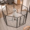 AZL1 Life Concept Pet Crate and House Outdoor Dog Pen Metal Fence Kennel with Doors Anchor Stakes for Any Sized Dogs, Black, 40.94"*32.09"*5.91" - 2 of 4