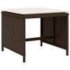 vidaXL 9 Piece Patio Dining Set with Cushions Poly Rattan - 3 of 4