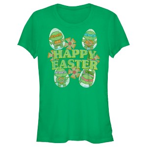 Juniors Womens Teenage Mutant Ninja Turtles Happy Easter Cute Best Friends T-Shirt - 1 of 4