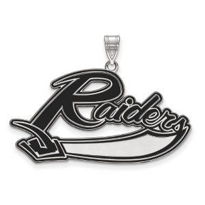 Black Bow Jewelry Sterling Silver Mount Union College Purple Raiders NCAA Extra Large Pendant - 1 of 3