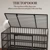 Heavy Duty Metal Dog Crate, Double Door Dog Cage with Wheels, Folding Indoor Pet House with Removable Tray Perfect for Small, Medium and Large Pets - 4 of 4