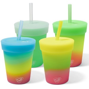 Silipint: Kids Straw Tumblers 8oz: 4 Pack - 1 of 4