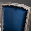 HOMCOM Vintage Dining Chair with High Back, Thick Sponge Padded Seat and Section Armrest with Wood Frame, Blue - 4 of 4