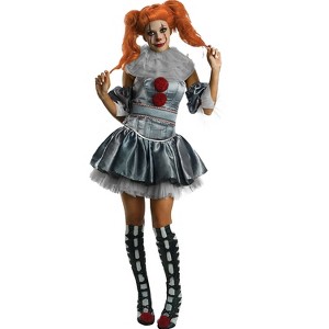 Women's IT Pennywise Costume Deluxe - 1 of 3