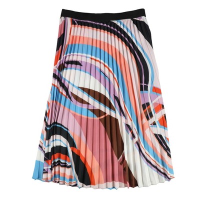 bar III Womens Abstract Pleated Skirt
