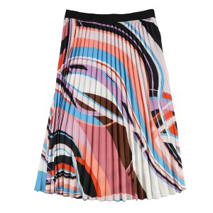 bar III Womens Abstract Pleated Skirt - 1 of 2